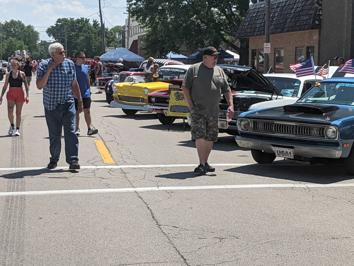 Plenty of people stuck around after Sandwich Park District's Freedom Days Parade to take in the Sandwich Fire Protection District’s annual Blaze in the City car and bike show.