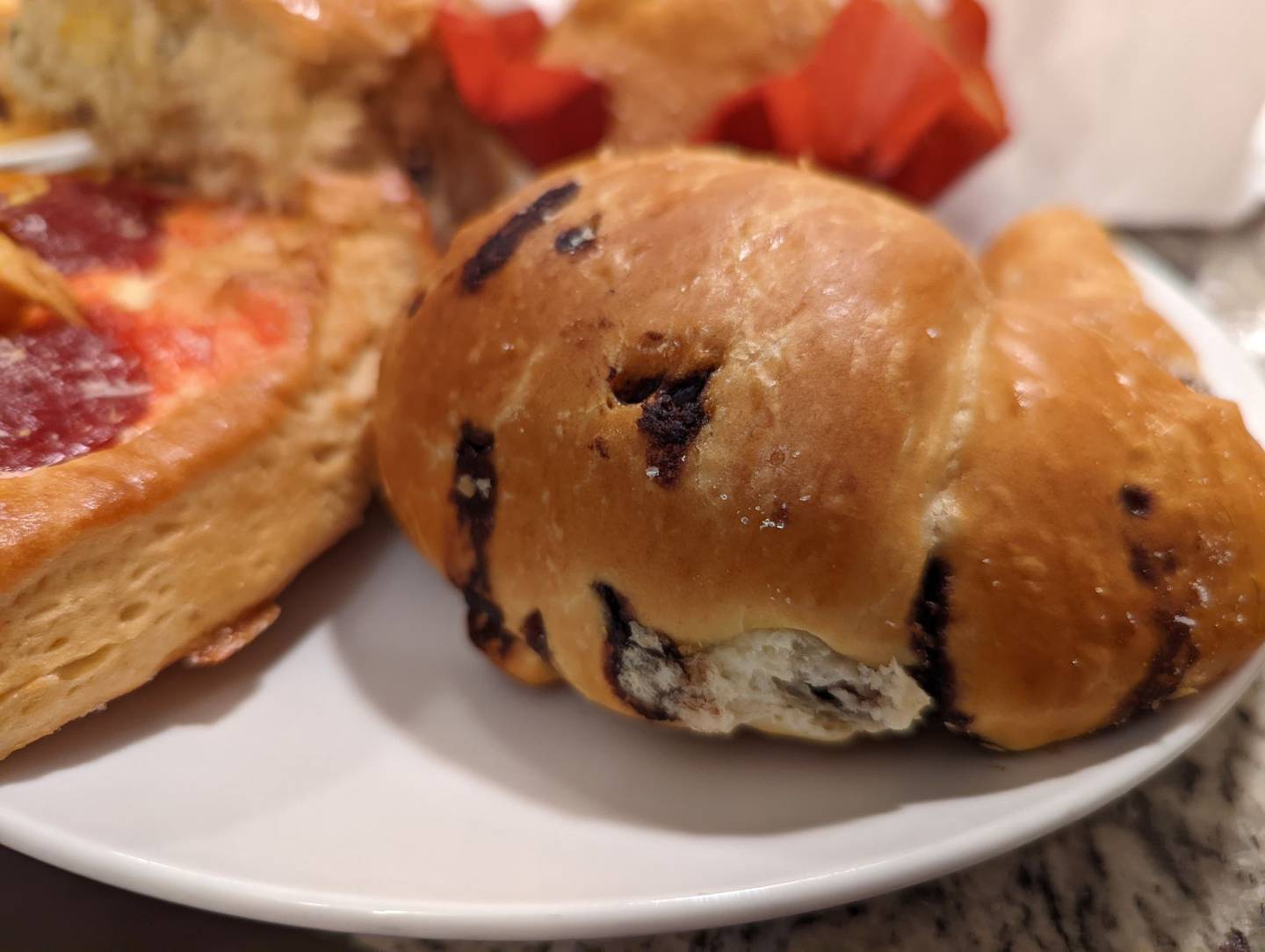 La Chicanita Bakery in Crest Hill offers a wide variety of homemade breads and pastries, juices, sandwiches and custom cakes. Pictured is a chocolate croissant (right) and a fruit and cheese danish.