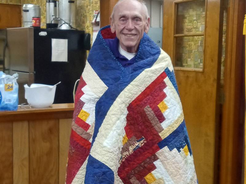 Serena Lions Club member Ed Dye was presented a Quilt of Valor from the Illinois Valley Quilt of Valor group at the Lions Club meeting on July 18.