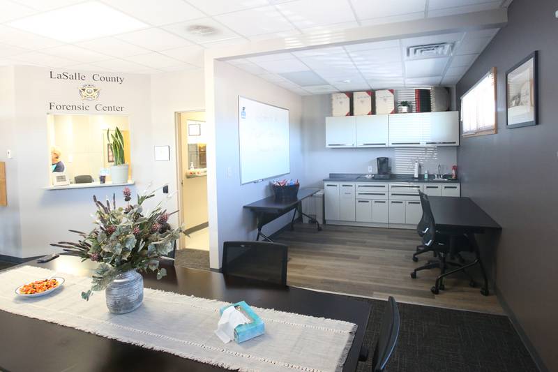 A view of the consultation room at the front of the new La Salle County Forensic Center at the La Salle County Forensic Center on Wednesday, Aug. 30, 2023 in Oglesby.