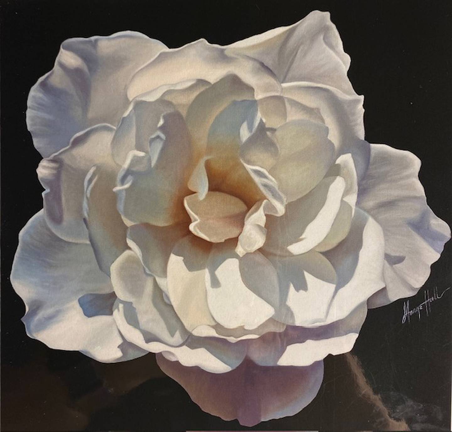 Oil painting created by artist Marge Hall