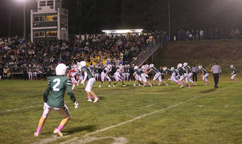 St. Bede and Ottawa football teams play for the first time since 1980 on Friday, Oct. 25, 2024 at St. Bede Academy.