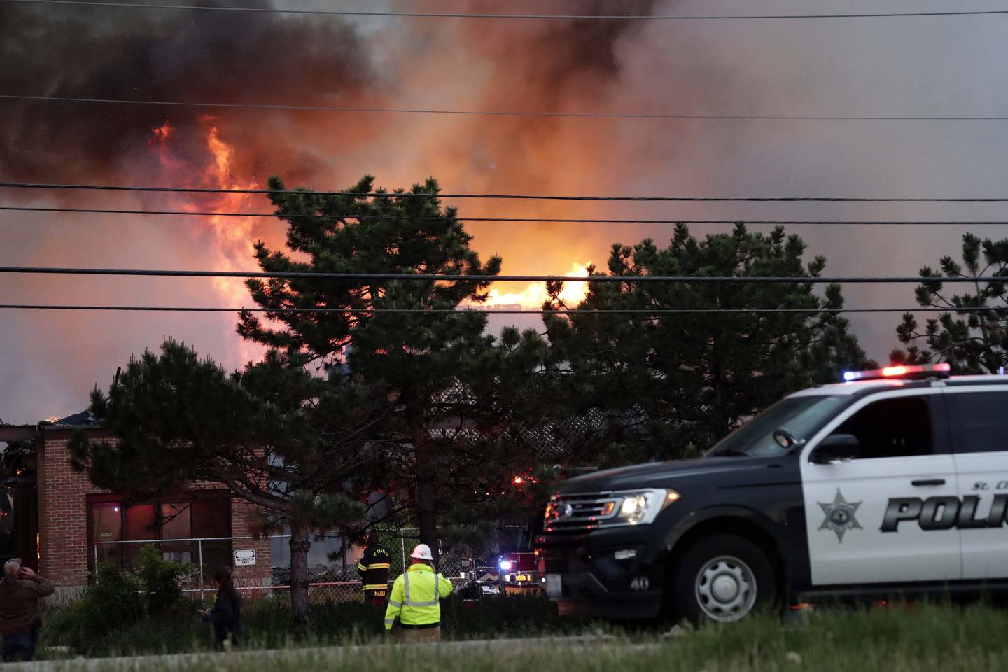 Area firefighters battle a blaze at Pheasant Run Resort Saturday May 21, 2022 in St. Charles