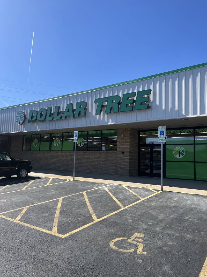 The new Dollar Tree's location storefront at 1379 N Galena Ave in Plaza North Shopping Center in Dixon.