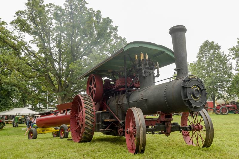 A 1914 Frick Eclipse steam tractor at the Annual Sycamore Steam Show in Sycamore on Friday, Aug. 12, 2022.