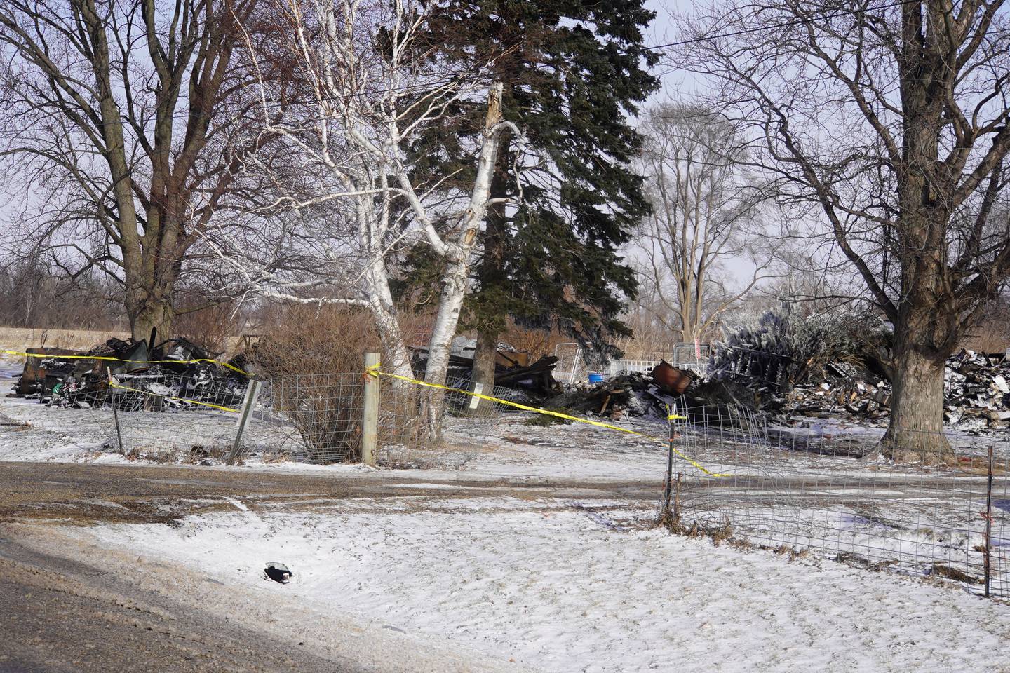 The aftermath of a fire at 6080 S. Thorpe Road in rural Rochelle is shown. The fire claimed the life of 84-year-old James Supancic of Rochelle.