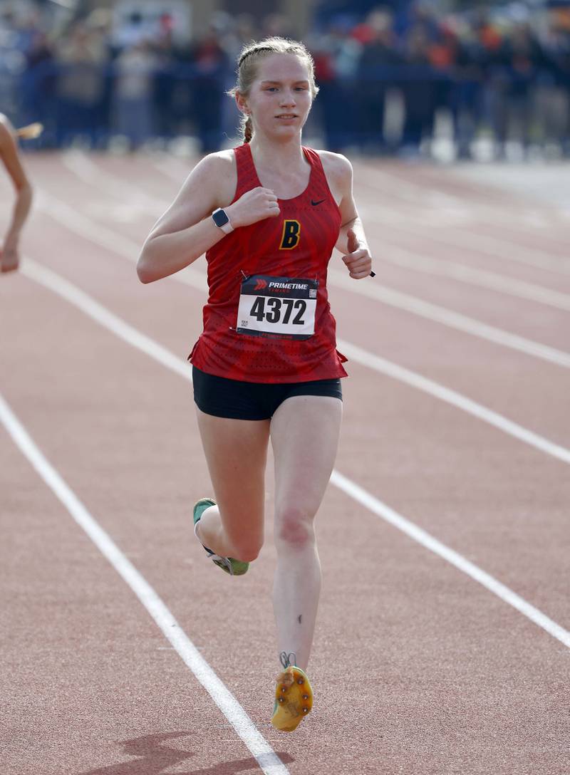 Madeline Cassidy of Batavia during the IHSA Class 3A Lake Park cross country sectional  Saturday, Nov. 2, 2024 in Roselle.