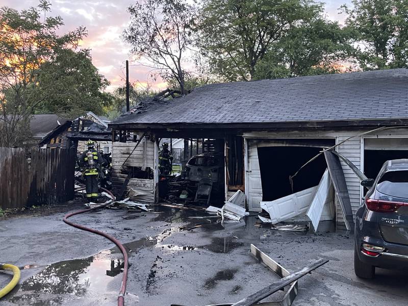 The Lockport Township Fire Protection District responded to the garage fire in the 1100 block of Jefferson Street in Lockport at about 4:30 a.m. Sunday, according to a news release from the Lockport Township Fire Protection District.