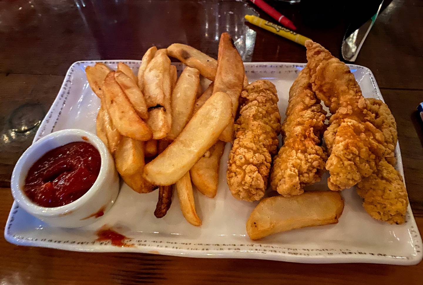 One of the kids menu selections at 750° Cucina Rustica in Cary was chicken tenders ($7.90).