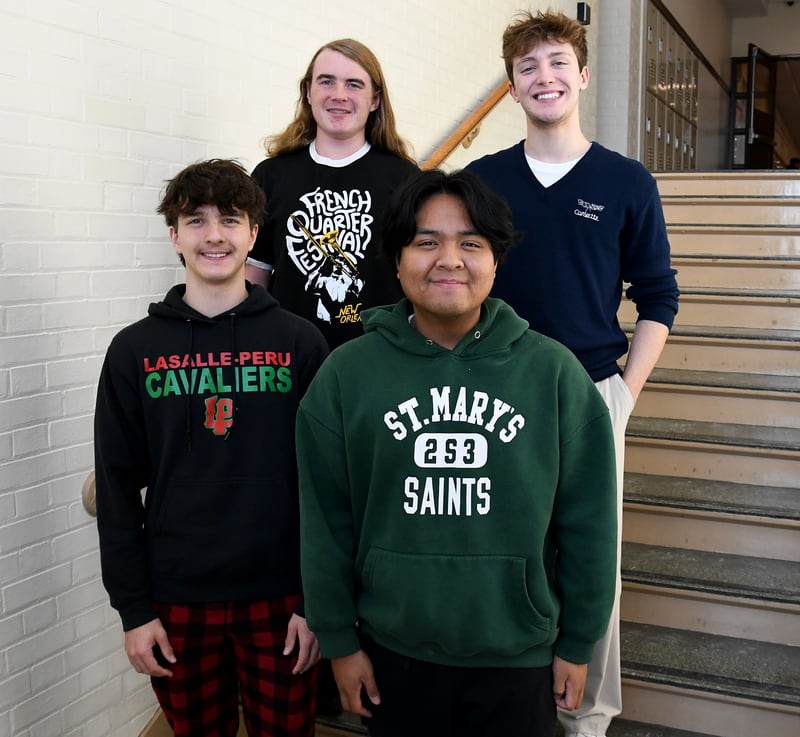 Four La Salle-Peru students were selected for ILMEA state performances.
Those selected were Zayden O’Dell, Collin Kalsto, Nathan Leffers and Christian Limberg.