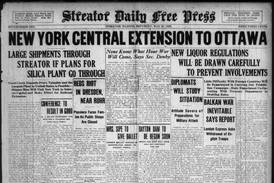 Historical covers for May 26: New York Central Extension to Ottawa