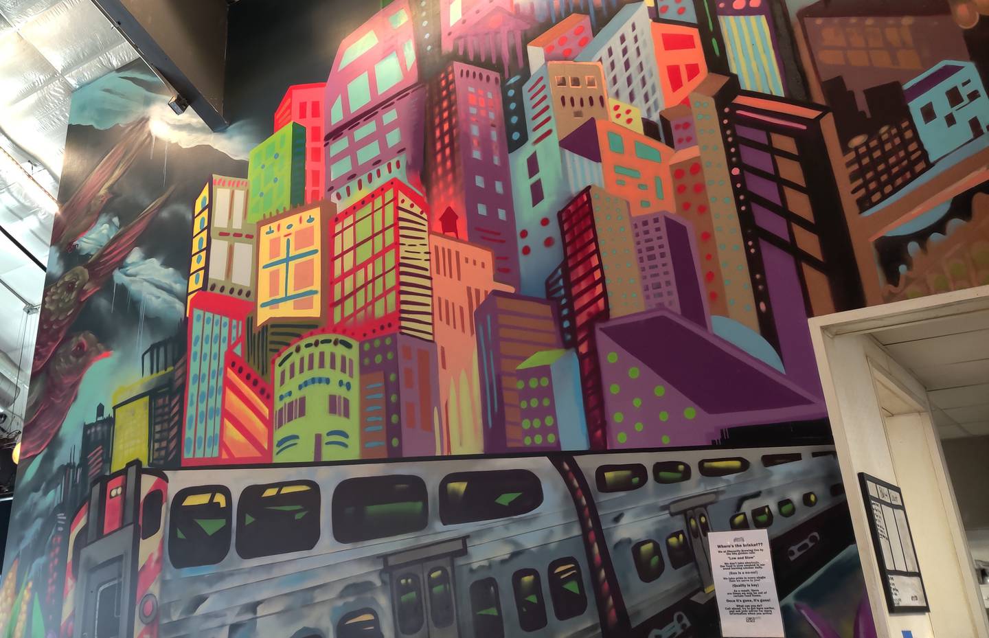 A mural at Obscurity Brewing in Elburn.