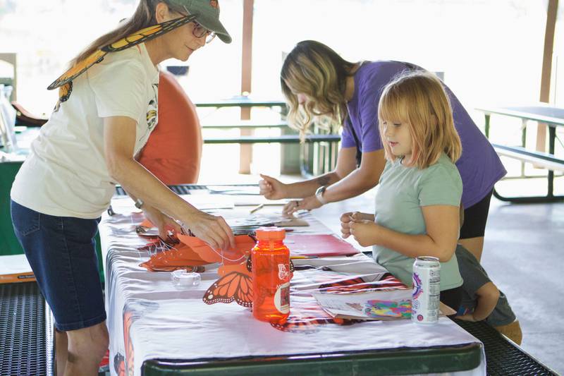 Families gather for the Westmont Library Moanarch Festival at Ty Warner Park on Saturday, Sept. 23,2023 in Westmont.