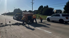 Temperature so hot, Route 34 in Plano cracks and buckles 