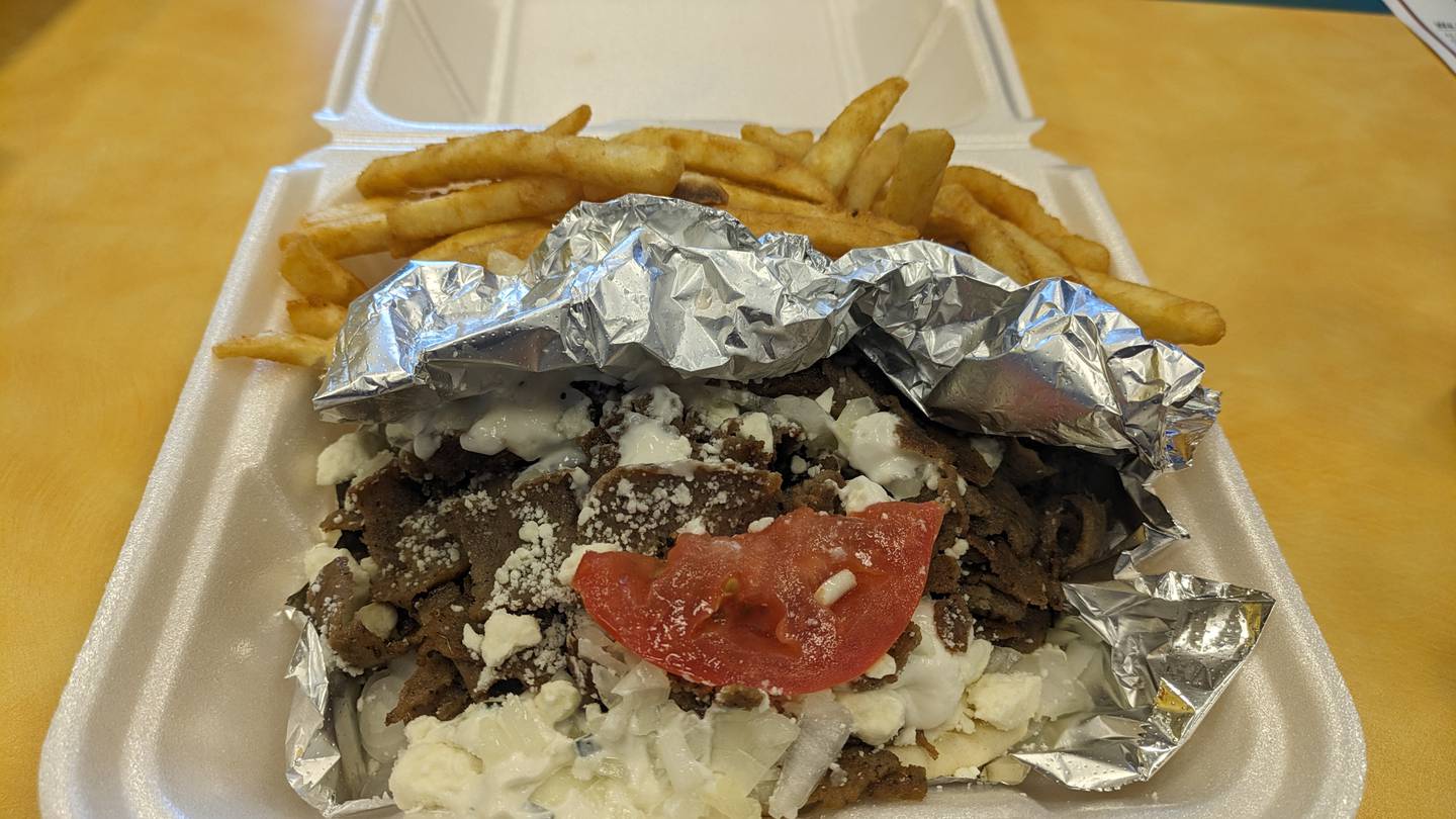 The gyro at Sam's Fish, Chicken & Sandwiches in DeKalb.