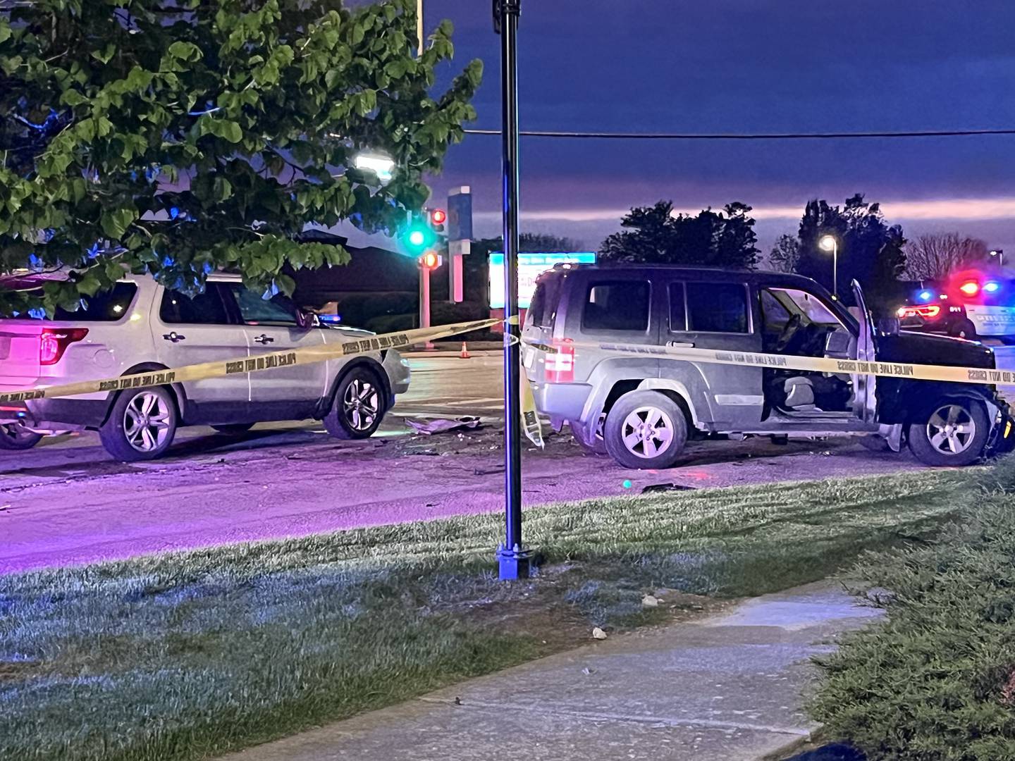 The scene of a multi-vehicle crash on Tuesday, May 5, at the intersection of Essington Road and Black Road in Joliet. A 73-year-old driver died following the crash.