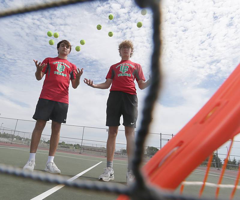 The L-P doubles team of Joe Pohar and Andrew Bollis are the 2022 NewsTribune tennis players of the year.