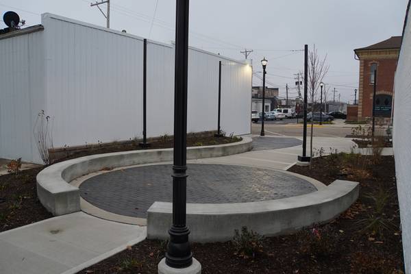 Rochelle’s new downtown pocket park on 4th Avenue ‘substantially’ complete