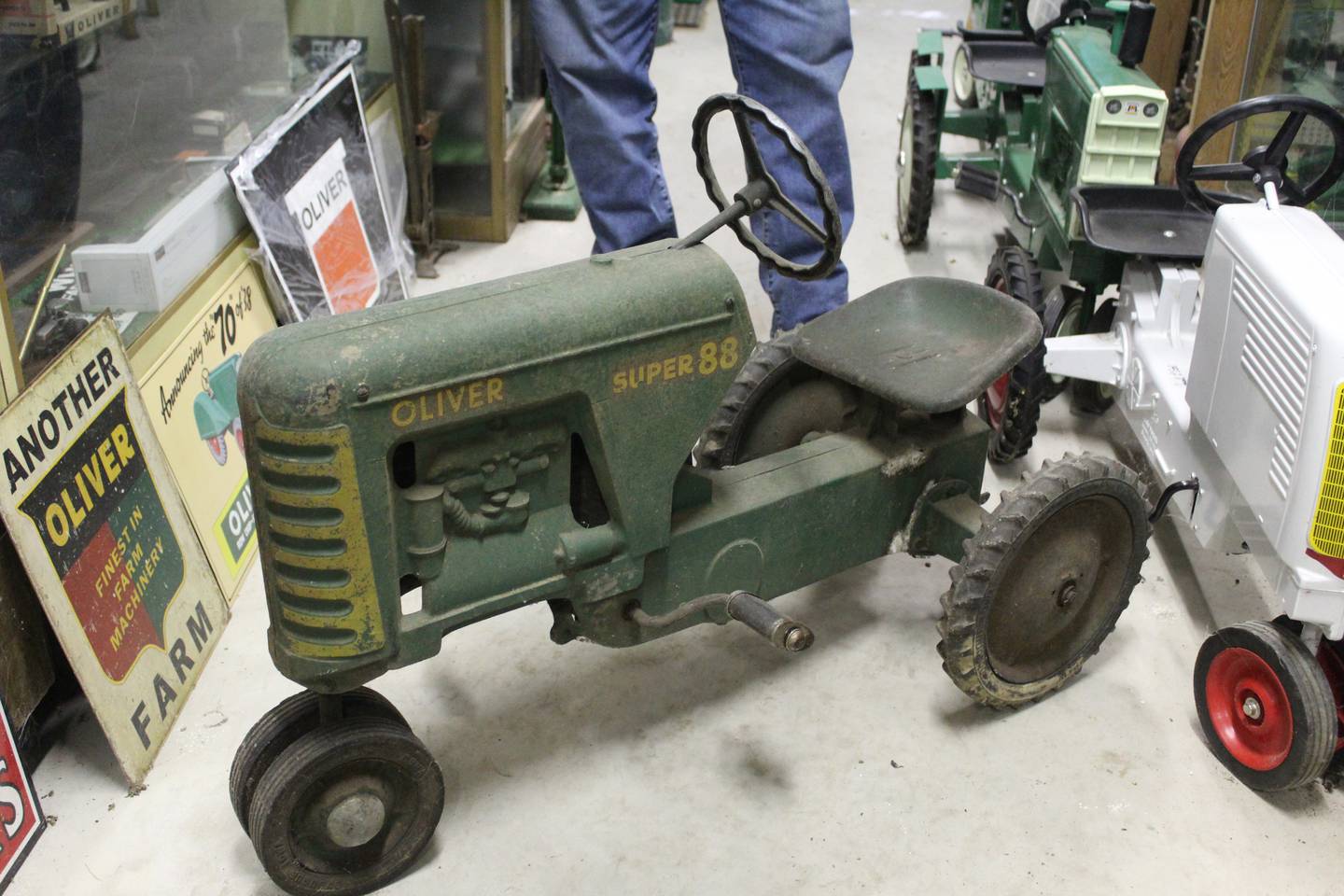 Toy pedal tractors were popular for young kids in the 1950s, and this Oliver 88 toy recently was salvaged from a junk pile by Oliver museum owner Rick Garnhart of German Valley.