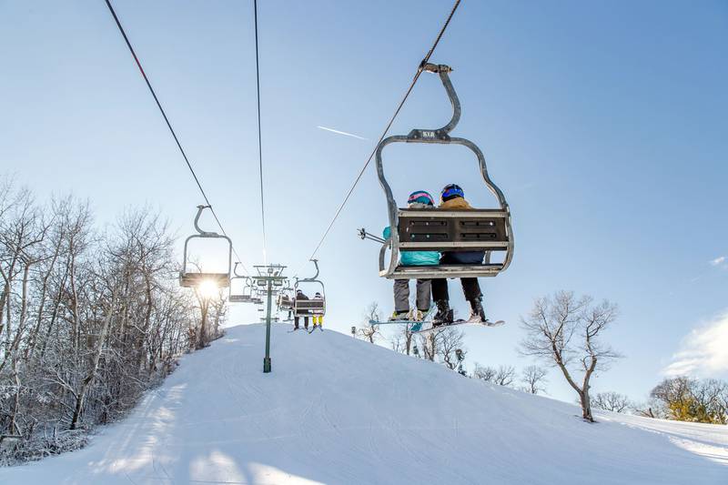 Lake Geneva, Wisconsin offers downhill and cross-country skiing options, perfect for a close to home weekend getaway.