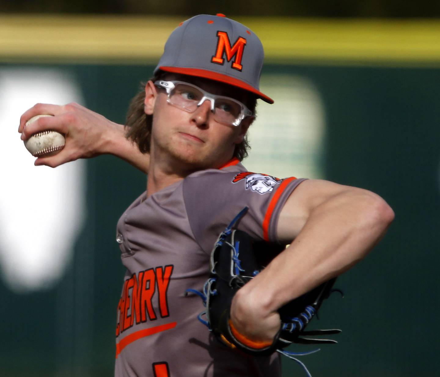 McHenry's Kaden Wasniewski throws a pitch during a Fox Valley Conference baseball game against Crystal Lake South on Monday, April 13, 2026, at Crystal Lake South High School.