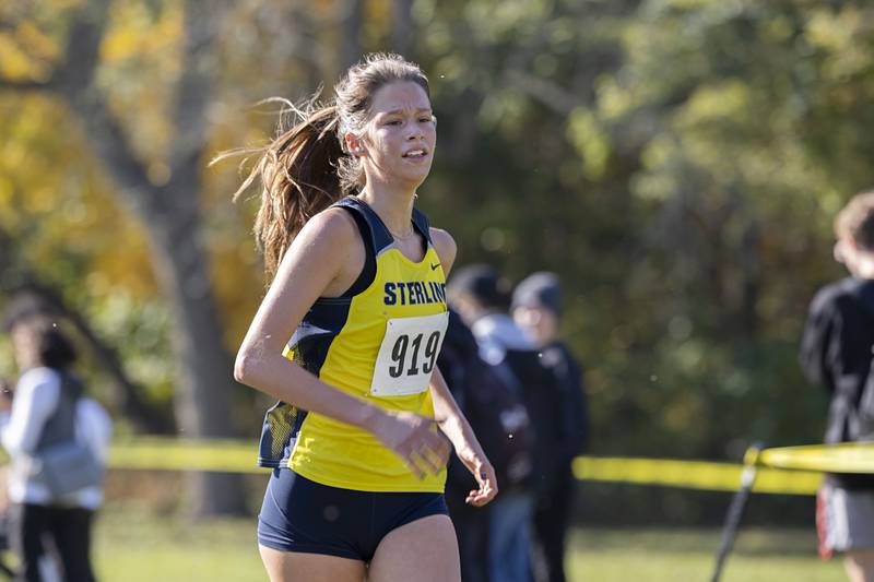 Sterling’s Rhylee Wade comes in 15th to lead her team Saturday, Oct. 22, 2022 class 2A cross country regional in Sterling.