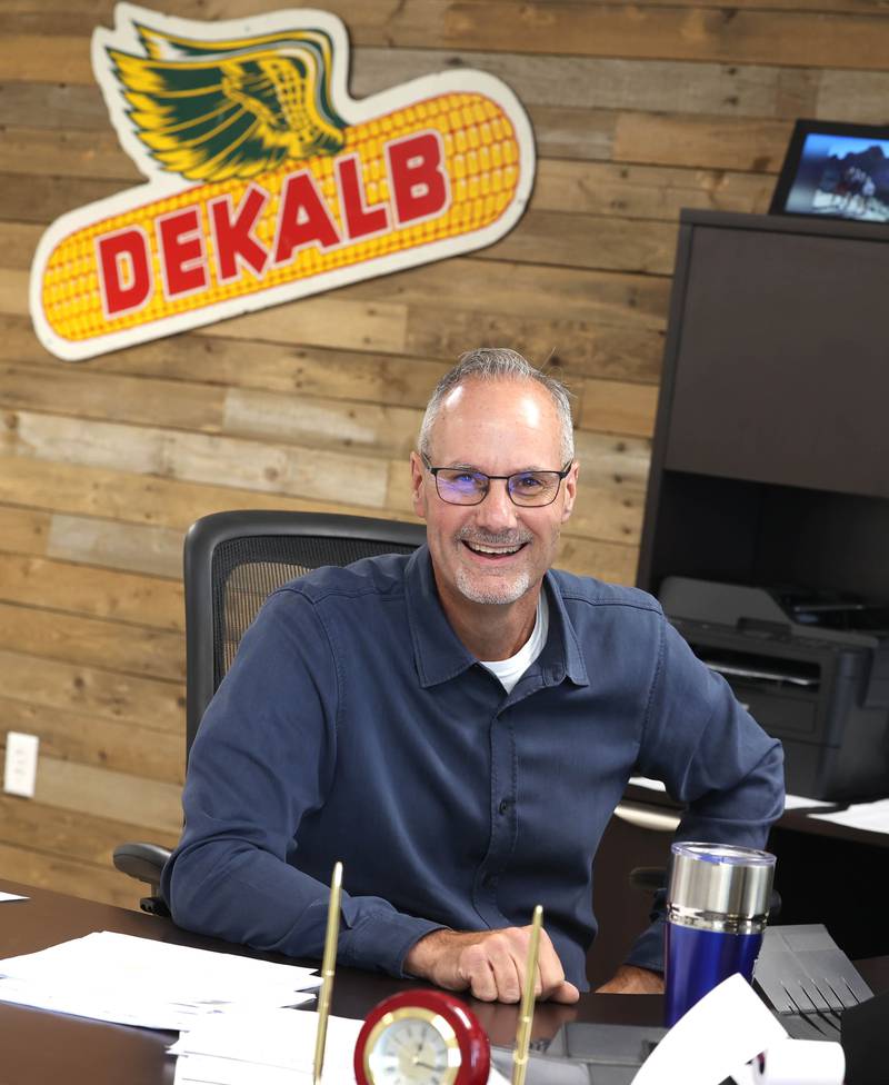 Jon Bockman, owner of Bockman’s Auto, Truck & Tire, in his office Friday, Aug. 2, 2024, at the location on Industrial Drive in DeKalb.