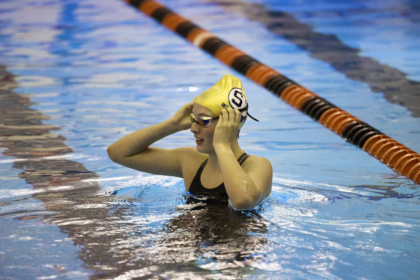 Sterling’s Madison Austin took first in the 100 yard Freestyle Saturday, Nov. 5, 2022 at swimming sectionals in Byron.