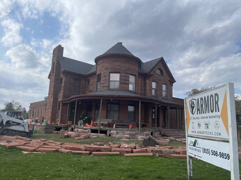 The Ellwood-Mayo Mansion is shown April 24, 2023 in downtown DeKalb.