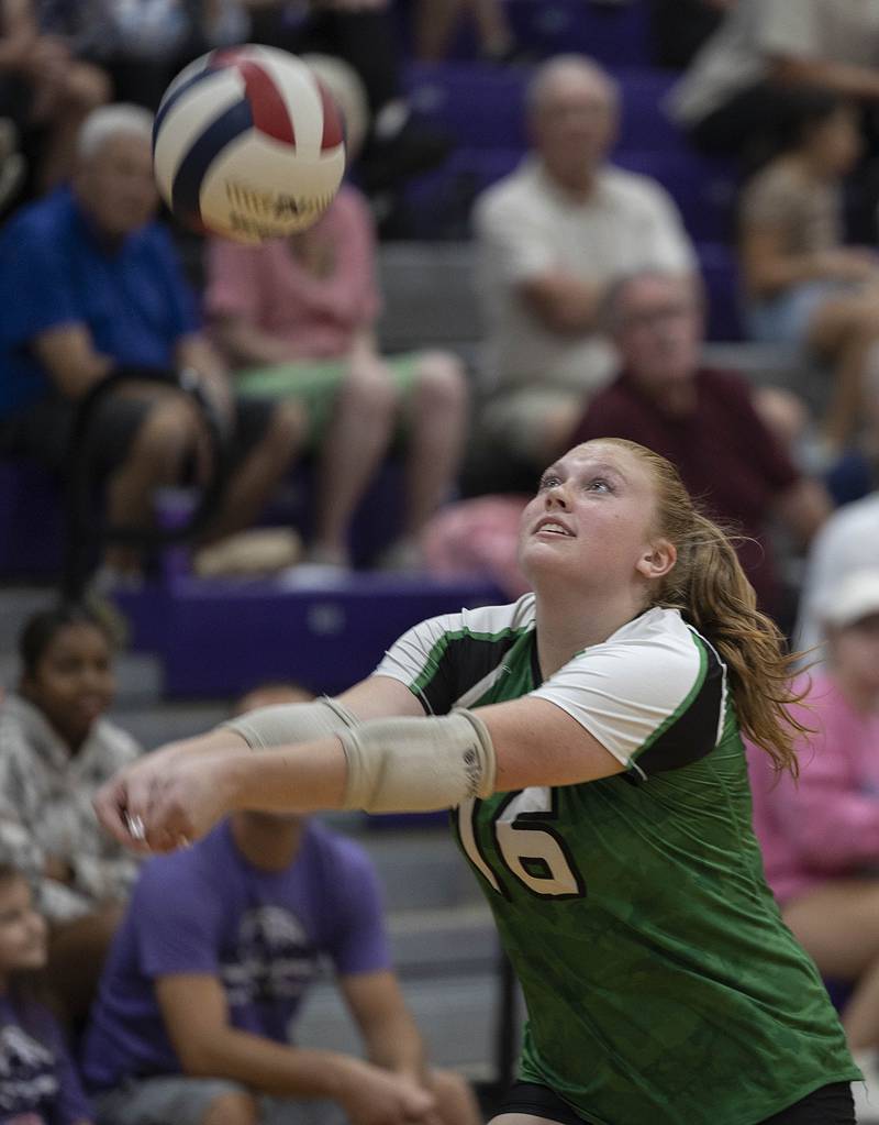 Rock Falls’ Taylor Segneri makes a play against Dixon Thursday, Sept. 18, 2025.