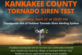 KanComm testing outdoor tornado siren system Wednesday in Kankakee County