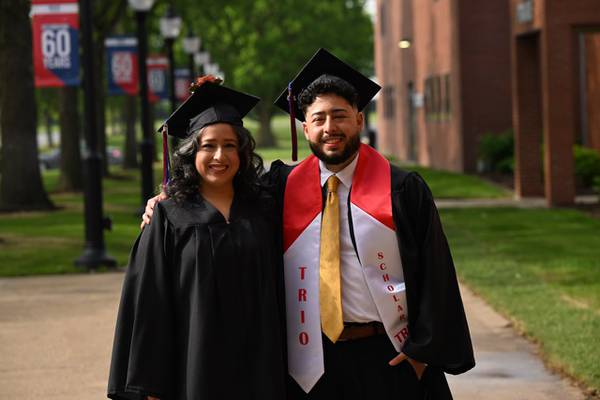 Mother, son graduate college together 