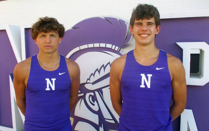 Seniors Philip Cupial (left) and Will Surratt were all-state runners for Downers Grove North's 2024 Class 3A state championship team.