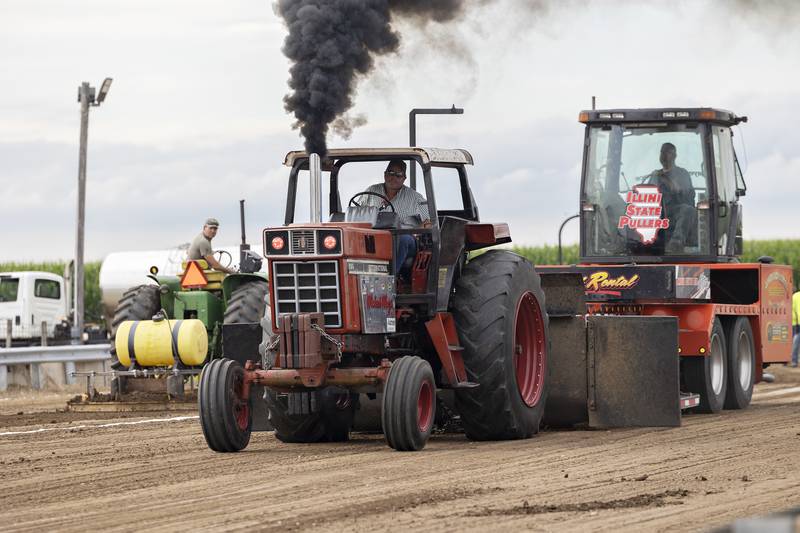 Marty Whittaker hauls down the track Thursday, July 24, 2025, at the Lee County Fair.