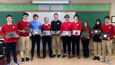 Marian Central students donate devices to McHenry County PADS