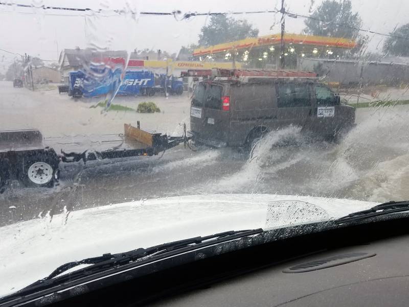 An Aug. 7, 2018, torrential rain storm left Illinois Route 26 in Polo flooded. It continues to be an issue, Public Works Director Kendall Kyker says. The $3.1 million Colden Street Project encompasses, which about 10.5 blocks, it is meant to help alleviate water buildup on Route 26 during such events.