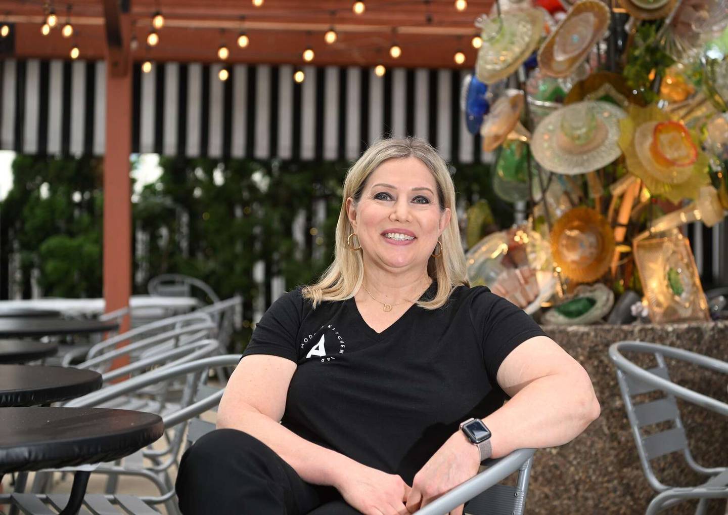 Debbie Williams has owned Adelle’s in Wheaton with her husband Todd for 20 years. They recently relaunched the restaurant with a makeover and an updated name of Adelle’s Modern Kitchen + Bar.
