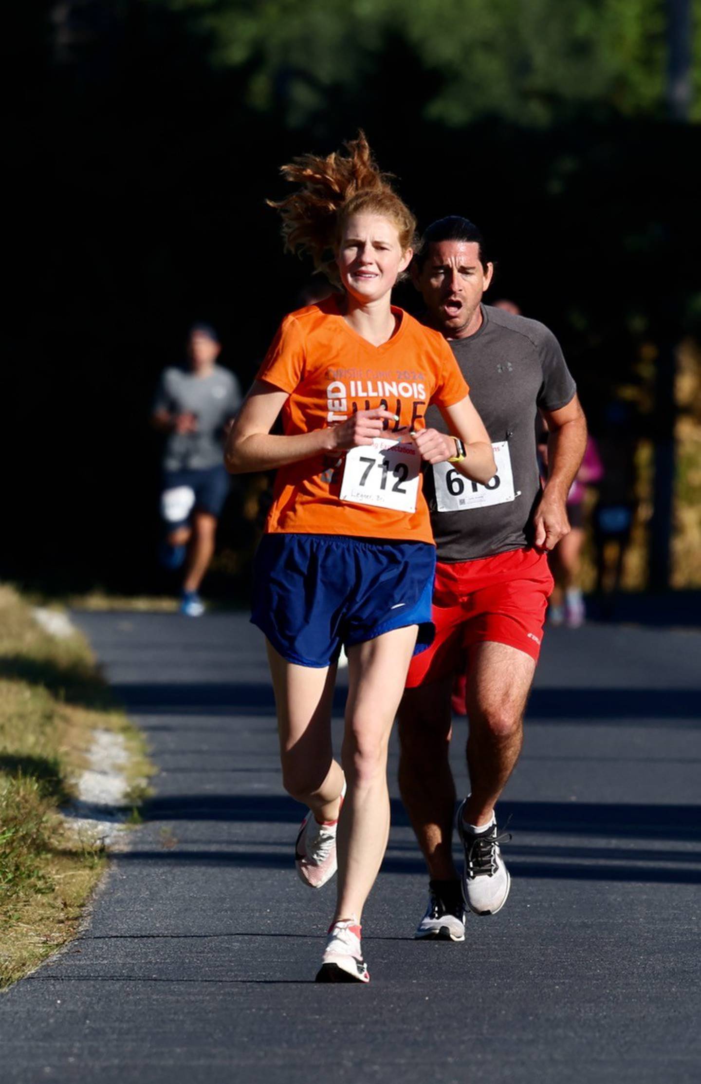 Brianna Legner of Princeton was the first female finisher in the 2025 Underground Railroad 5K.