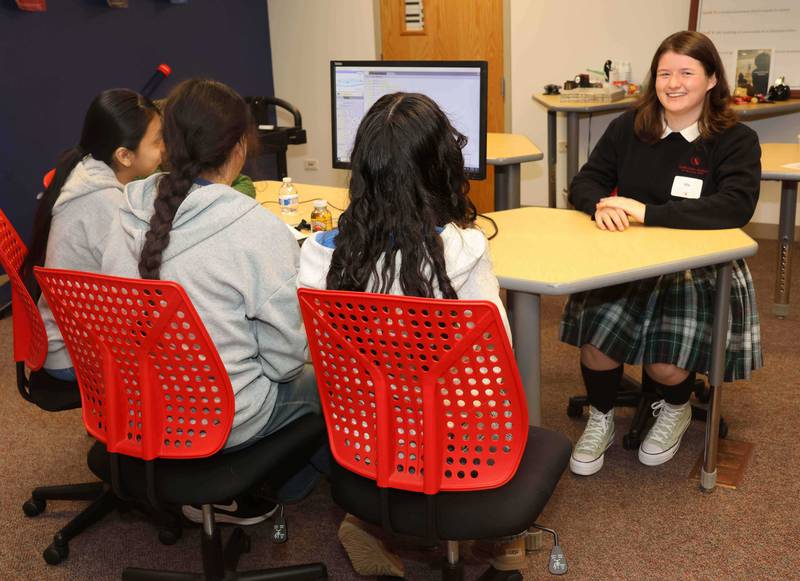In all, 45 girls (grades 6-8) from 11 schools in Lake and Cook counties competed in Woodlands Academy of the Sacred Heart’s 12th annual Mathalon event Feb. 1.