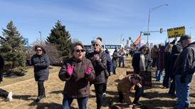 Political divide on display Saturday as anti-Trump rally, McHenry GOP dinner happen within miles of each other