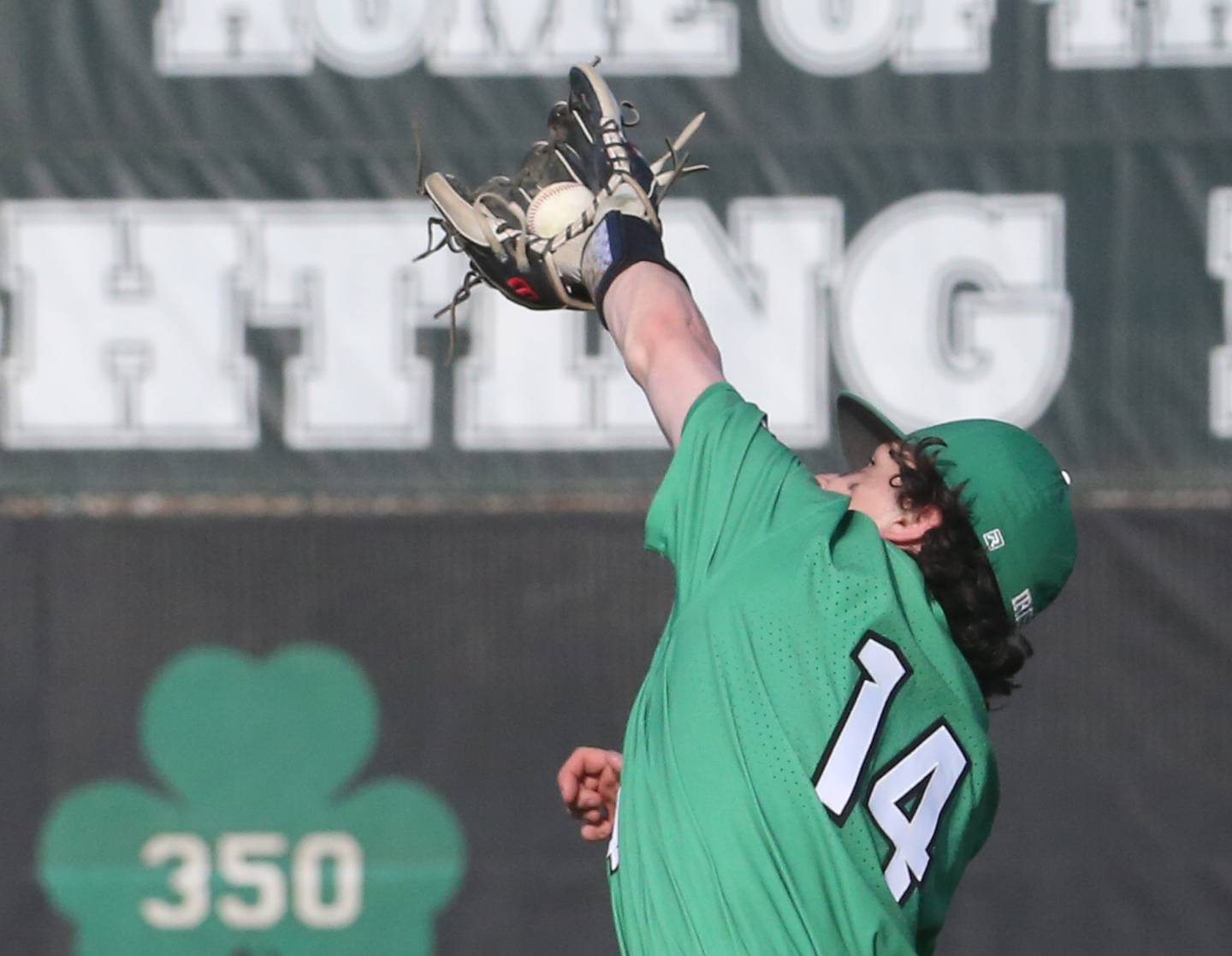 Seneca's Aidan Vilcek makes a catch in shallow right field against Putnam County on Thursday, April 13, 2023 at Seneca High School.