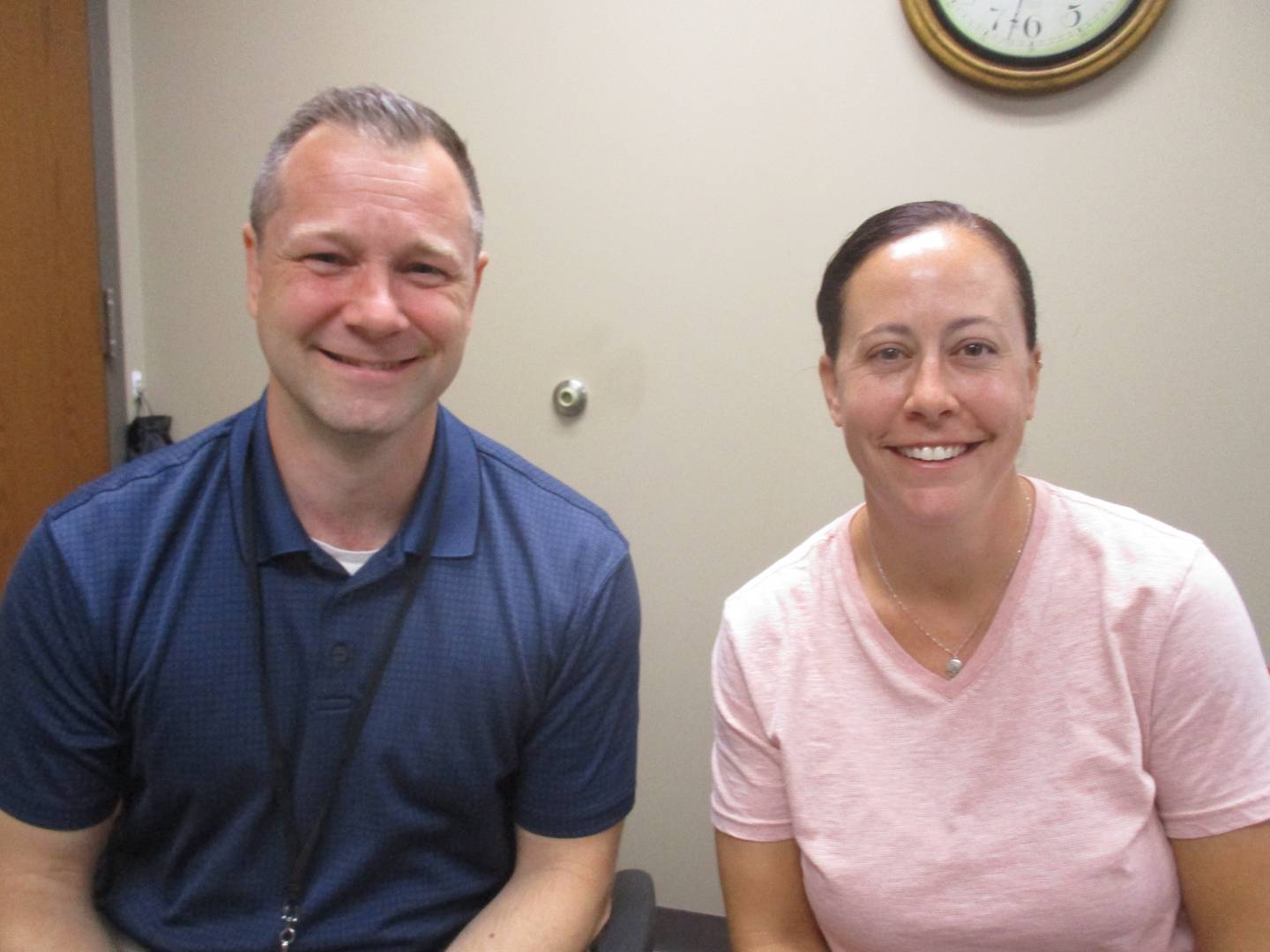 Aaron Rybski and Lauren Belville of the Kendall County Health Department are overseeing the annual mosquito surveillance program to fight the West Nile virus. They are seen here on Aug. 16, 2023.