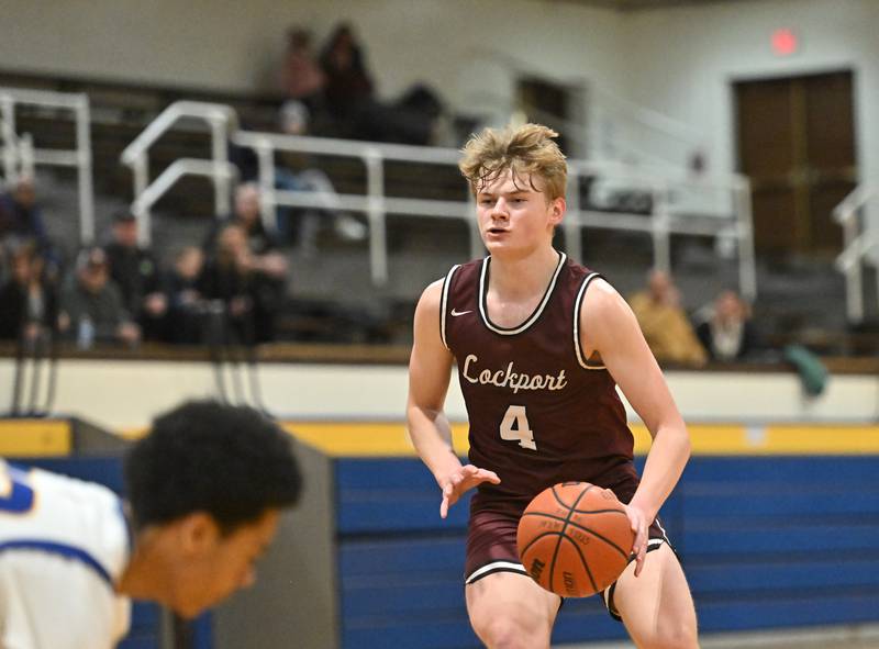 Lockport's Adam Labuda makes a play against Joliet Central on Monday, Jan. 30, 2023, at Joliet.