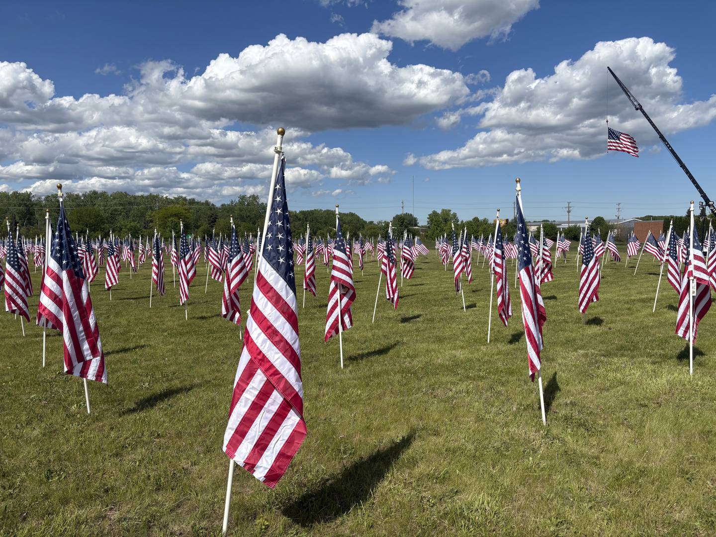 Flags at the Field of the Fallen in Cary May 23, 2025.