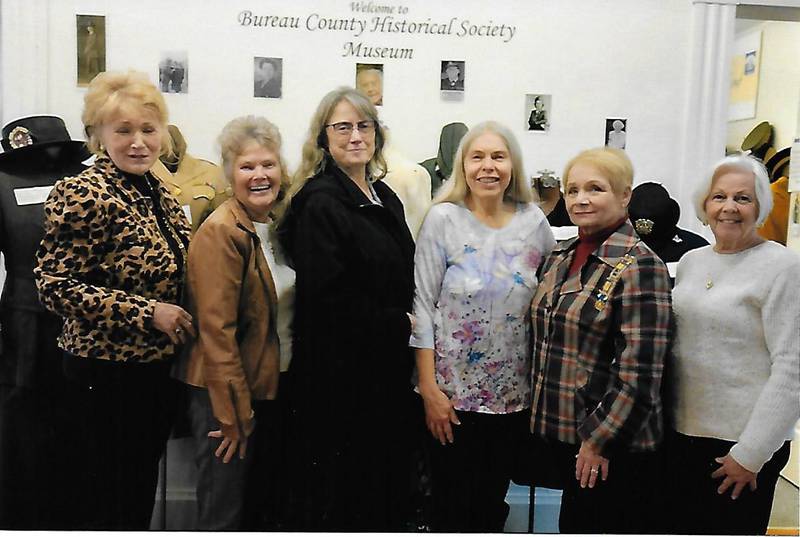 The Princeton Chapter of the Daughters of the Revolution visited the Bureau County Historical Society during its November meeting. Pictured (L-R) are Sue Stutzke, Jan Whitlock, Elizabeth Hauger, Sydney Wilson, Nancy Gartner, and Juanita Tarrence.