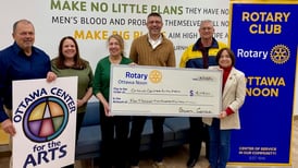 Ottawa Noon Rotary donates $4,114 to Ottawa Center for the Arts for new signage