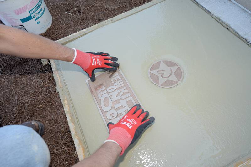 The New Kids on the Block Wahlk of Fame is prepared outside the Wahlburgers in St. Charles on Saturday, June 18, 2022.