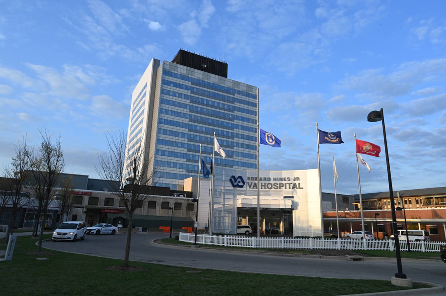 Pictured is the Edward Hines, Jr. VA Hospital.