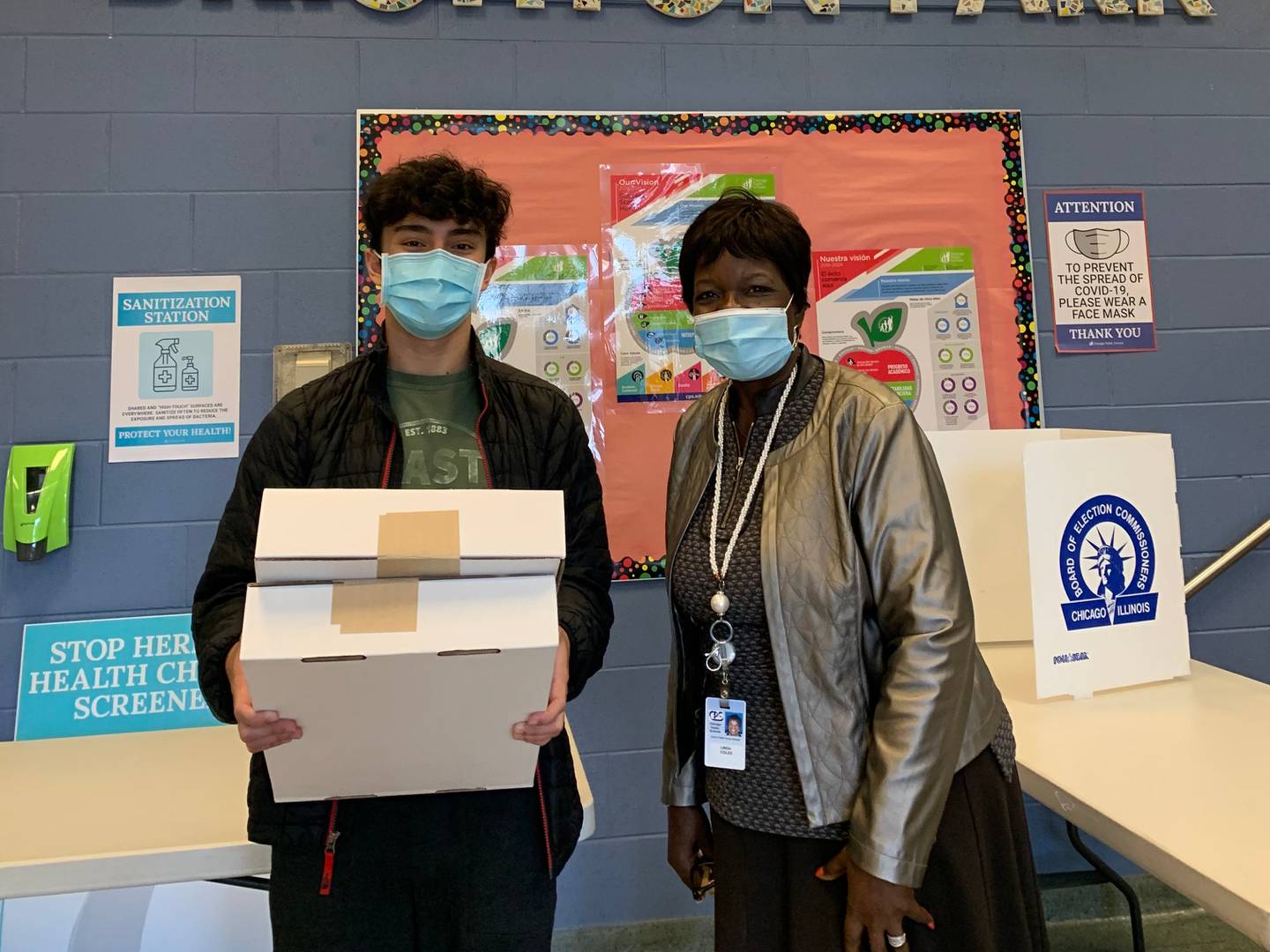 York junior Grant Pinkerton has donated used chrome books to Chicago Public League Schools.