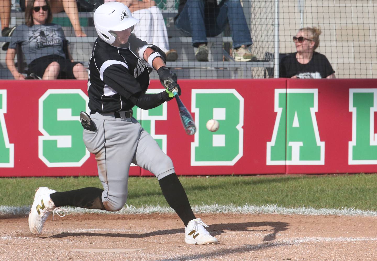 Kaneland's Kanon Baxley smacks a hit against L-P on Tuesday, May 13, 2025 at Huby Sarver Field at the L-P Athletic Complex in La Salle.